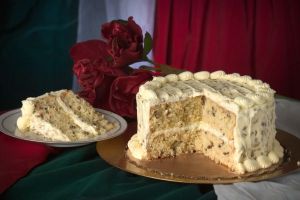 Italian Cream Cake Cut