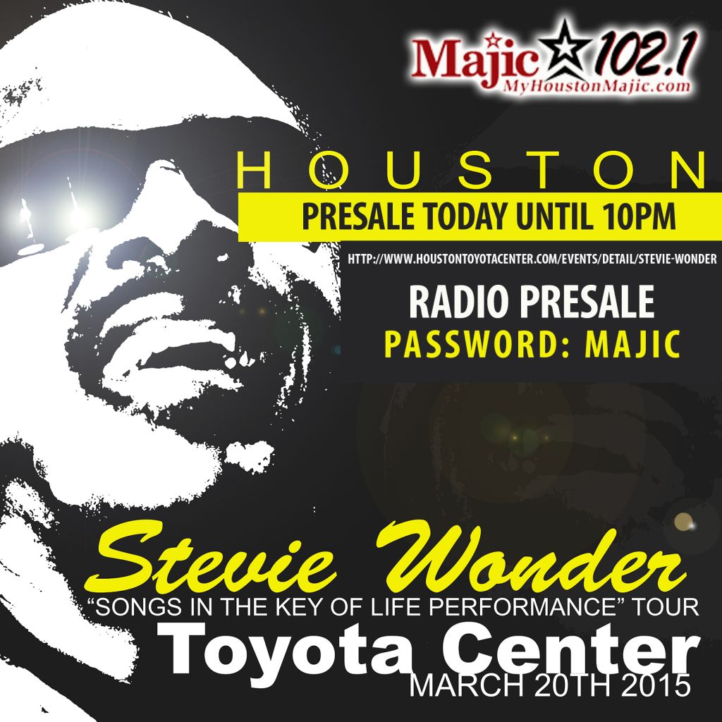 STEVIE WONDER PRESALE Flyer