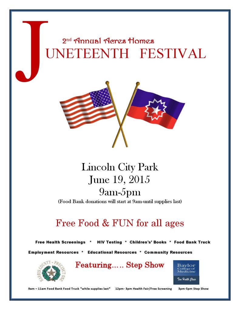 2015 Juneteenth Flyer 2015