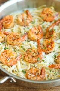 Cajun Shrimp With Garlic Parmesan Cream Sauce