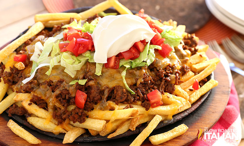 Fully Loaded Cheesy Taco Fries
