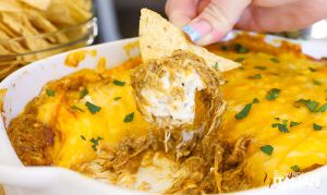 Cheesy Barbecue Ranch Chicken Dip