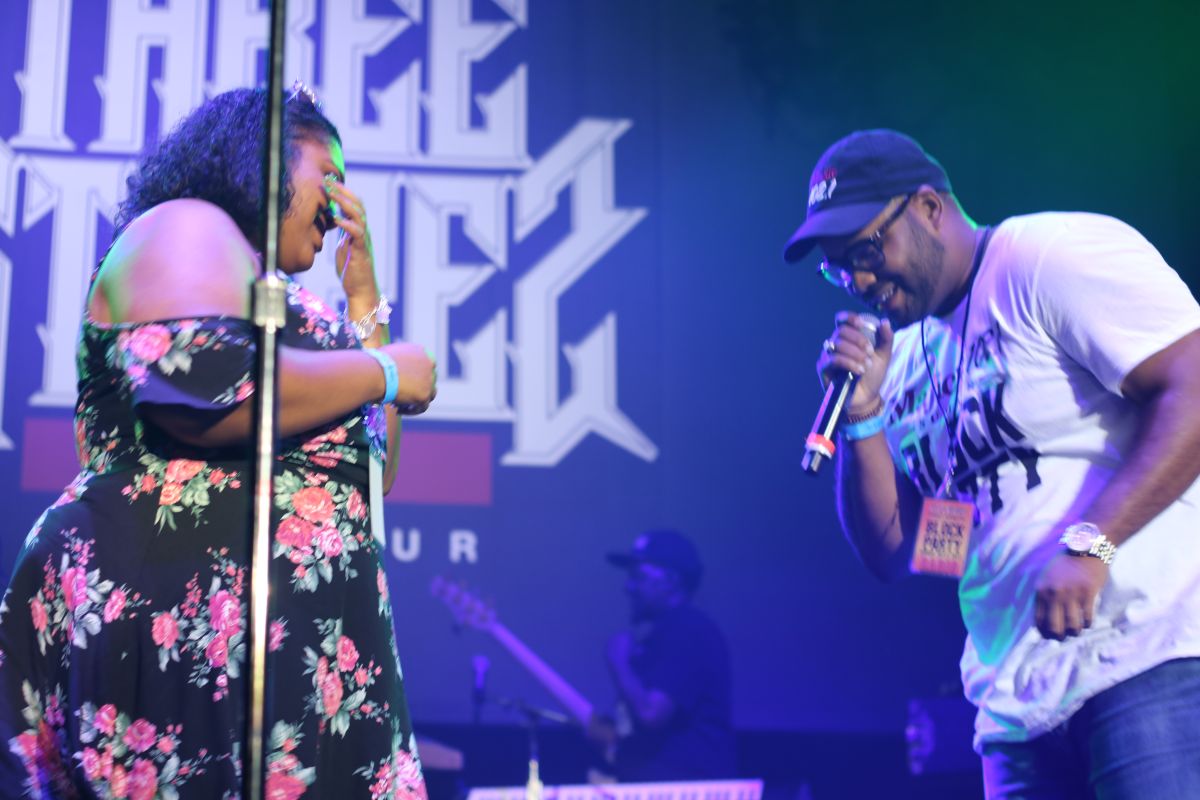 Bell Biv DeVoe performing at Majic's Summer Block Party