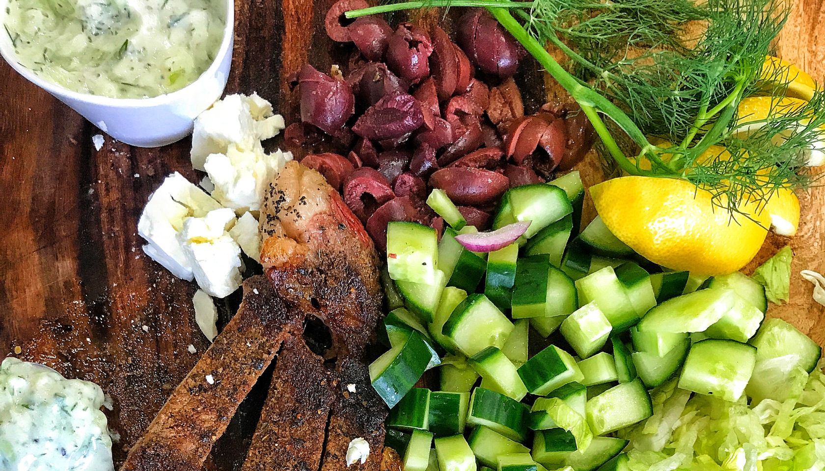 Herb Steak Pitas with Tzatziki