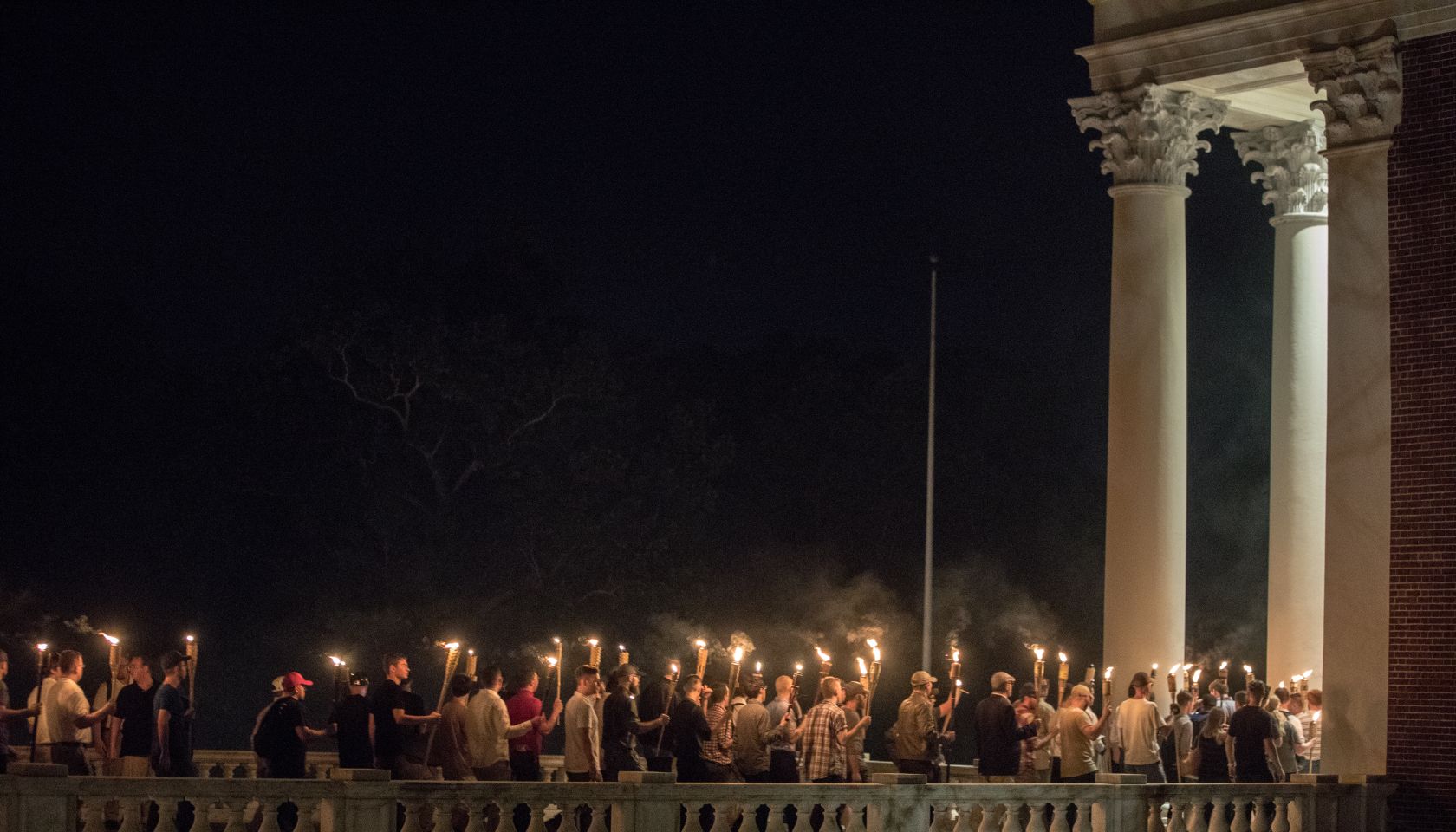Torch march of white nationalists