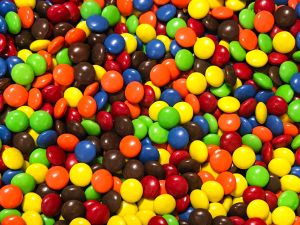 Colorful assortment of M&Ms...