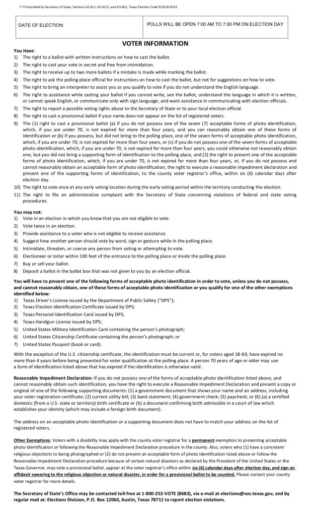 Voter Information Harris County