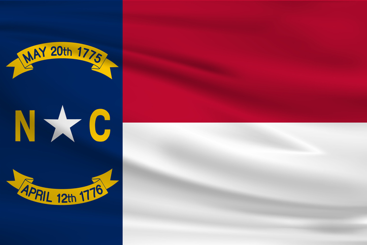 North Carolina Waving Flag