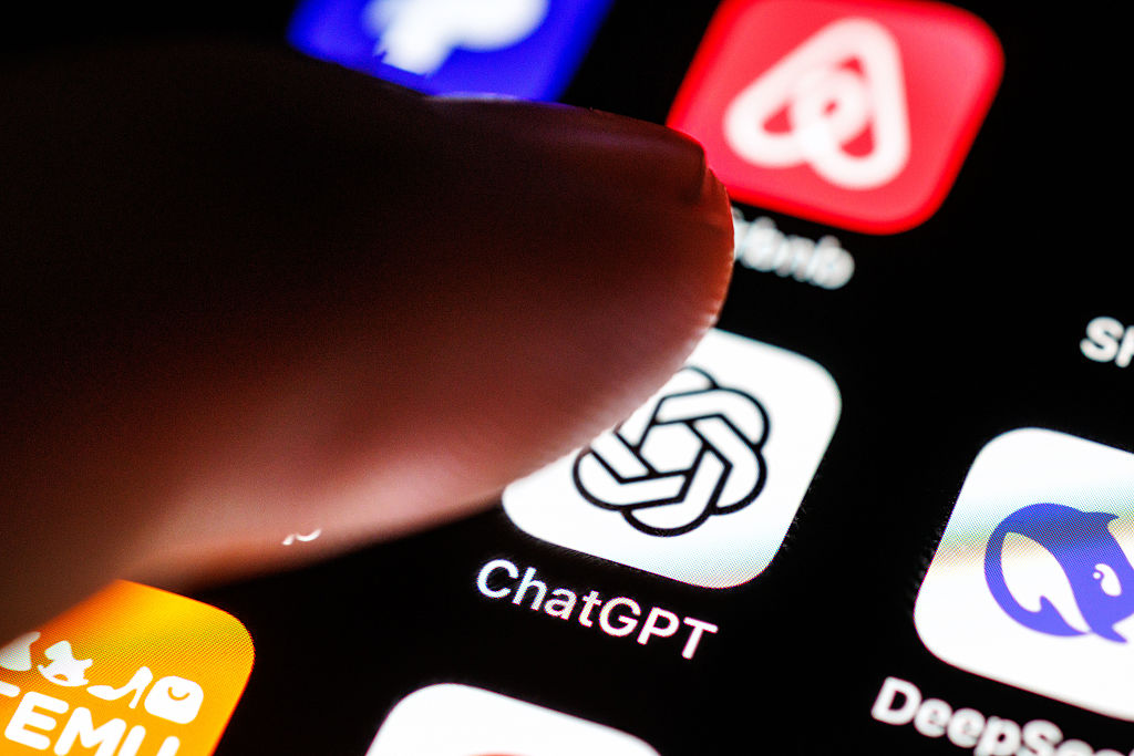 Icon of Chat GPT on screen of iphone